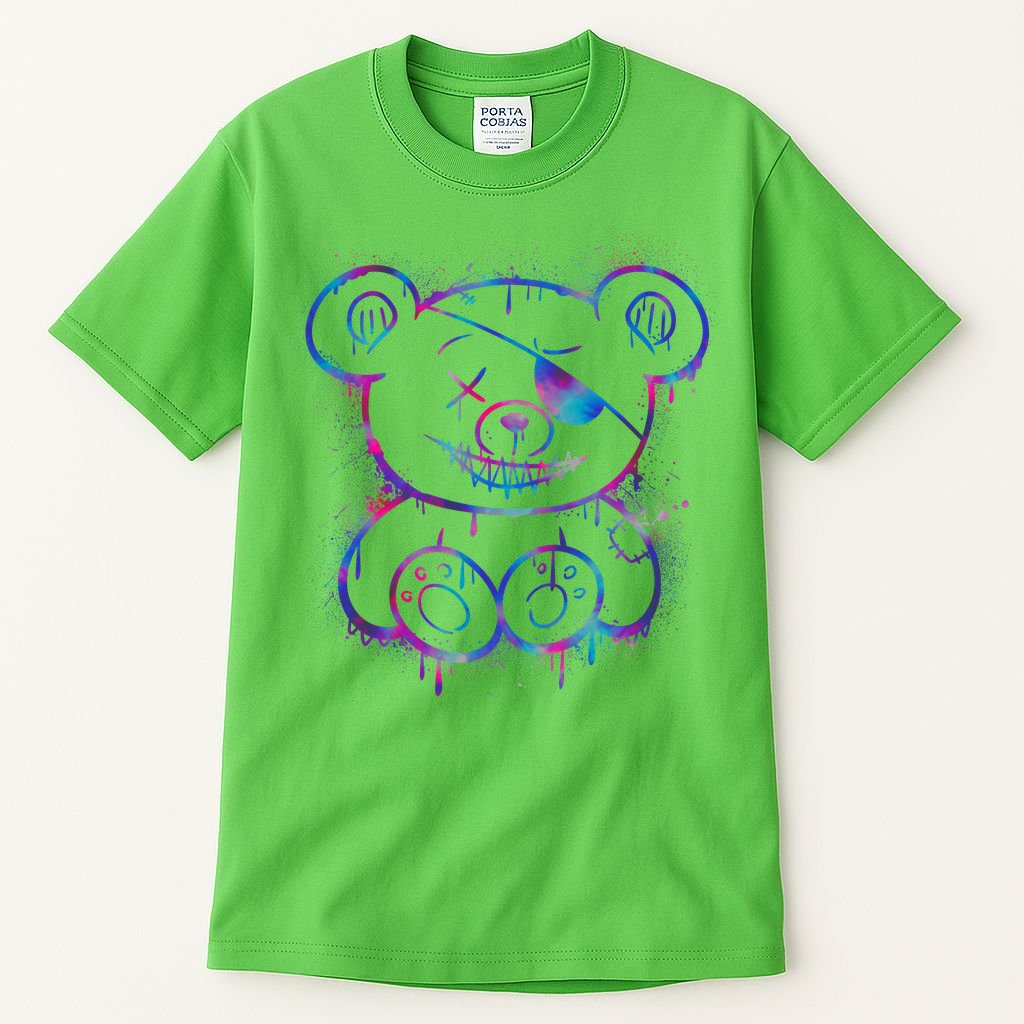 Emo Punk Teddy Bear Graffiti Tall T-Shirt | TeeShirtPalace